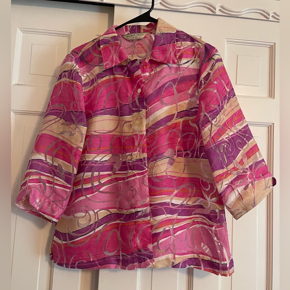Stylish Pink and Purple Women's Top